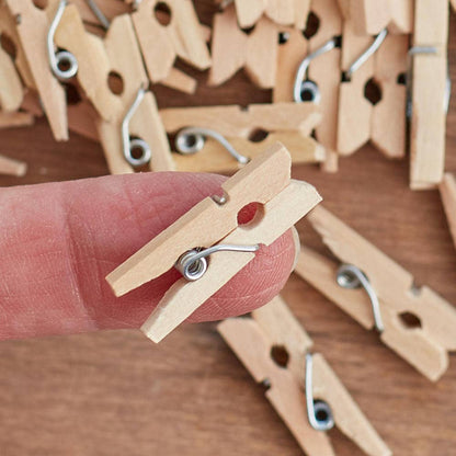 1" Mini Wood Clothespins (1 bag of 50 )
