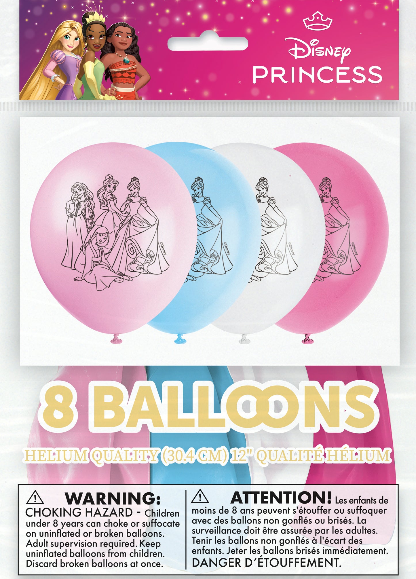 Disney Princess 12in Latex Balloons 8ct