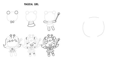 Draw Kawaii in 5 Simple Steps Coloring Book