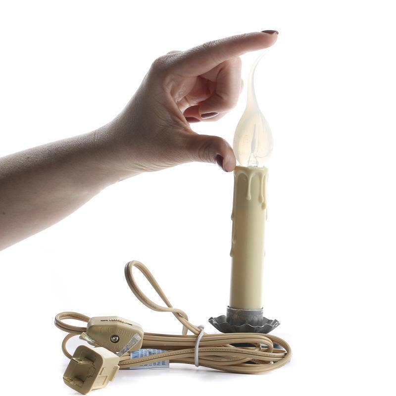 Primitive Flicker Bulb Electric Candle Lamp