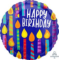 Birthday Candles 18in Mylar Balloon