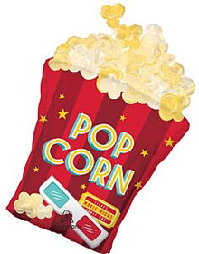 Movie Night Popcorn 29in SuperShape Balloon