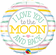 Love You Moon 18in Mylar Balloon