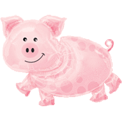 Pig 35in SuperShape Balloon