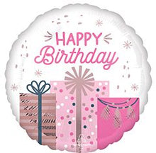 Rose Gold Presents 18in Mylar Balloon
