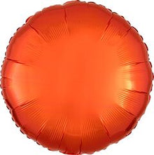 Orange Round 18in Solid Mylar