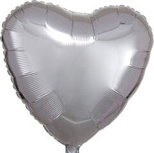 Silver Heart 18in Solid Mylar