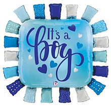 It's a Boy Taggie Square 34in SuperShape Balloon