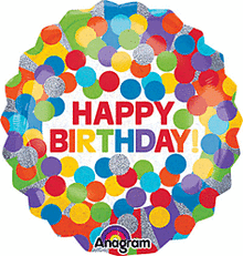 Primary Rainbow Birthday 28in SuperShape Balloon