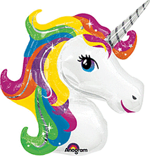 Rainbow Unicorn 33in SuperShape Balloon