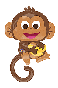 Happy Monkey 36in SuperShape Balloon