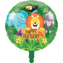 Jungle Animals Birthday 18in Mylar Balloon