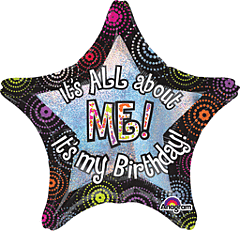 It's All About Me Holographic 28in SuperShape Balloon
