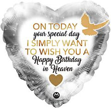 Heavenly Birthday 18in Mylar Balloon