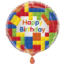 Building Blocks Birthday 18in Mylar Balloon
