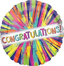 Congratulations Paint 18in Mylar Balloon