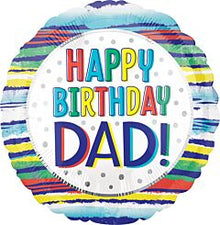 Happy Birthday Dad 18in Mylar Balloon
