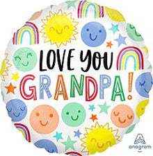 Love You Grandpa 18in Mylar Balloon