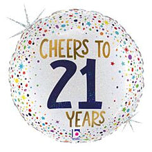 Cheers to 21 Years 18in Mylar Balloon