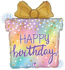 Opal Birthday Present Holographic 23in SuperShape Balloon