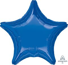 Royal Blue Star 18in Solid Mylar