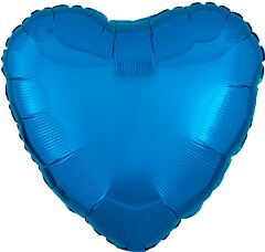 Royal Blue Heart 18in Solid Mylar