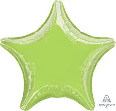Lime Green Star 18in Solid Mylar