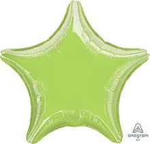 Lime Green Star 18in Solid Mylar