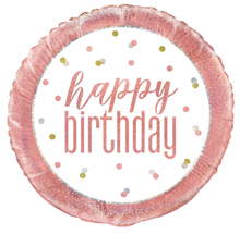 Rose Gold Glitz 18in Mylar Balloon