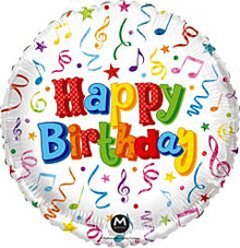 Happy Birthday Streamers 18in Mylar Balloon