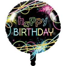 Glow Birthday 18in Mylar Balloon