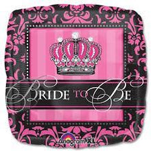 Crowned Bride To Be 18in Mylar Balloon