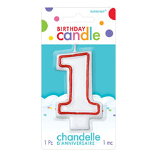 Red and White Number Candle
