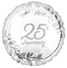 25th Silver Anniversary 18in Mylar Balloon
