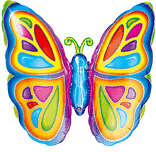 Bright Butterfly 25in SuperShape Balloon