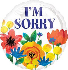 I'm Sorry Floral 18in Mylar Balloon