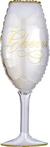 Cheers Champagne Flute 38in SuperShape Balloon