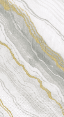 Marble Grey Premium Guest Towels 15ct
