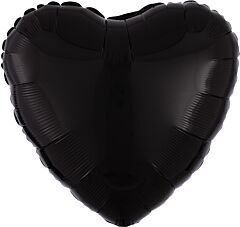 Black Heart 18in Solid Mylar