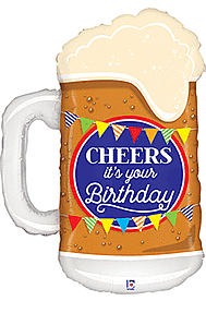 Cheers Birthday Beer 29in SuperShape Balloon