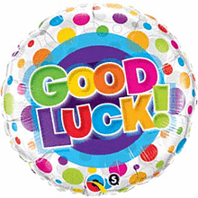Good Luck Colorful Dots 18in Mylar Balloon