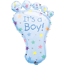 Baby Boy Foot 32in SuperShape Balloon