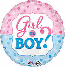 Girl or Boy Dots & Marks 18in Mylar Balloon