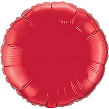 Red Round 18in Solid Mylar