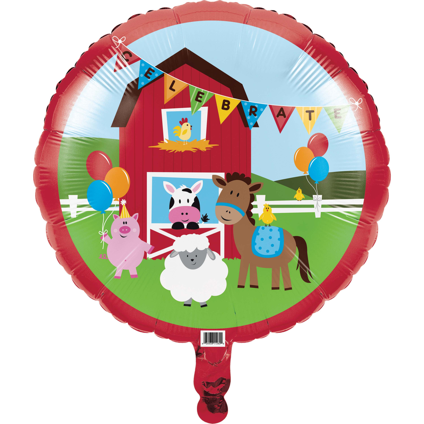 Farm Animals 18in Mylar Balloon