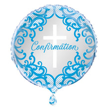 Confirmation Blue 18in Mylar Balloon
