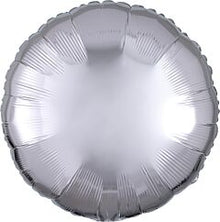 Silver Round 18in Solid Mylar