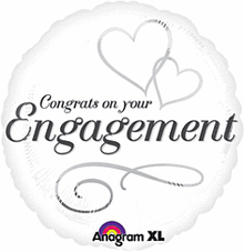 Congrats Engagement 18in Mylar Balloon