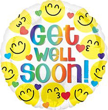 Get Well Emojis 18in Mylar Balloon