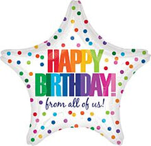Happy Birthday From All Of Us Star 18in Mylar Balloon